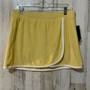 Universal Thread Yellow Wrap Mini Skirt Athletic